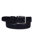 Purple Genuine American Bison Leather Men'S Belt | Torino Leather Dress Elegance Belts Collection | Sam's Tailoring Fine Men's Clothing