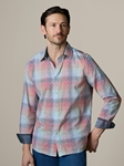 Multi Ligett Long Sleeve Button Down Men's Shirt | Robert Graham Long Sleeve Shirts Collection | Sam's Tailoring Fine Men's Clothing