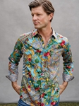 Multi Northumbria Long Sleeve Button Down Men's Shirt | Robert Graham Long Sleeve Shirts Collection | Sam's Tailoring Fine Men's Clothing