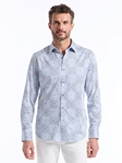 Light Blue Brentwood Long Sleeve Button Down Men Shirt | Robert Graham Long Sleeve Shirts Collection | Sam's Tailoring Fine Men's Clothing