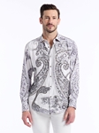 Grey The Rg Ekb Limited Edition Button Down Men Shirt | Robert Graham Long Sleeve Shirts Collection | Sam's Tailoring Fine Men's Clothing
