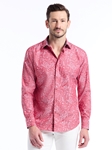 Red Hudson Long Sleeve Button Down Men's Shirt | Robert Graham Long Sleeve Shirts Collection | Sam's Tailoring Fine Men's Clothing