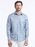 Blue Monaco Summer Limited Edition Button Down Shirt  | Robert Graham Long Sleeves Shirts Collection | Sam's Tailoring Fine Men's Clothing