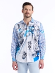 Blue Crowther City Limited Edition Button Down Men's Shirt  | Robert Graham Long Sleeves Shirts Collection | Sam's Tailoring Fine Men's Clothing