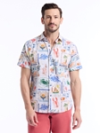 Multi Isla Vista Short Sleeve Button Down Men's Shirt | Robert Graham Short Sleeves Shirts Collection | Sam's Tailoring Fine Men's Tailoring