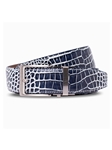 Kayiman Navy W/White 1.575" Strap [40Mm] Ratchet Dress Belt | NexBelt Dress Belts | Sam's Tailoring Fine Men's Clothing