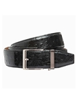 Black Ostrich 1.575" Strap [40Mm] Dress Ratchet Belt | NexBelt Dress Belts | Sam's Tailoring Fine Men's Clothing