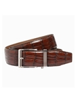 Brown Crocodile Luxury 1.575" Strap [40Mm] Ratchet Belt | NexBelt Dress Belts | Sam's Tailoring Fine Men's Clothing