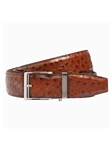 Brown Ostrich 1.575" Strap [40Mm] Dress Ratchet Belt | NexBelt Dress Belts | Sam's Tailoring Fine Men's Clothing