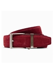 The Bordeaux Standard Suede Maroon Leather 1.575" Strap [40Mm] Dress Belt | NexBelt Rowland Thomas Series Belts | Sam's Tailoring Fine Men's Clothing