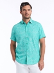 Mint Hudson Short Sleeve Button Down Men's Shirt | Robert Graham Short Sleeves Shirts Collection | Sam's Tailoring Fine Men Clothing