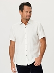 White Devonshire Short Sleeve Button Down Shirt | Robert Graham Short Sleeves Shirts Collection | Sam's Tailoring Fine Men Clothing