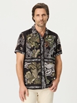 Black Gotham Short Sleeve Button Down Men's Shirt | Robert Graham Short Sleeves Shirts Collection | Sam's Tailoring Fine Men Clothing