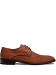 Tan Montage Print Suede Men's Derby Shoe | Mezlan Lace Ups Shoes Collection | Sam's Tailoring Fine Men's Clothing