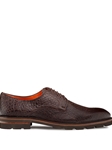 Brown Aspen Pebbled Leather Men's Derby Shoe | Mezlan Lace Ups Shoes Collection | Sam's Tailoring Fine Men's Clothing