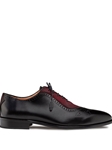 Black/Wine Eagle Calf/Suede Men's Oxford Shoe | Mezlan Lace Ups Shoes Collection | Sam's Tailoring Fine Men's Clothing
