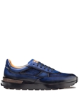 Medium Blue/Jeans Arkley Calf/Ostrich Paw Sneaker | Mezlan Casual Shoes Collection | Sam's Tailoring Fine Men's Clothing