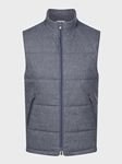 Blue Wool Stretch Flannel Twill Luxury Men'S Vest | Emanuel Berg Vest Collection | Sam's Tailoring Fine Men Clothing