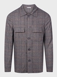 Dark Brown Wool Jersey D-Constructed Men'S Shirt Jacket | Emanuel Berg Jackets Collection | Sam's Tailoring Fine Men Clothing