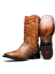 Cognac Genuine Python Skin Men's Cowboy Boot | Western Boots Collection | Sam's Tailoring Fine Men's Clothing