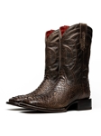 Brown Genuine Python Skin Men's Cowboy Boot | Western Boots Collection | Sam's Tailoring Fine Men's Clothing