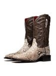 Natural Genuine Python Skin Men's Cowboy Boot | Western Boots Collection | Sam's Tailoring Fine Men's Clothing