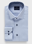 Light Pastel Blue Dobby Twill Sport Luxury Men'S Dress Shirt | Emanuel Berg Business Shirts Collection | Sam's Tailoring Fine Men Clothing