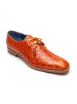 Orange Genuine Alligator Tassel Laces Lago Shoe | Belvedere Dress Shoes | Sam's Tailoring Fine Men's Clothing