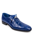 Electric Blue Genuine Alligator Tassel Laces Lago Shoe | Belvedere Dress Shoes | Sam's Tailoring Fine Men's Clothing
