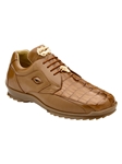 Saddle Caiman Crocodile & Calf Leather Vasco Sneaker | Belvedere Shoes Collection | Sam's Tailoring Fine Mens Clothing