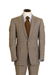 Hickey Freeman Tailored Clothing Tan Plaid Suit 001305031 - Suits | Sam's Tailoring Fine Men's Clothing