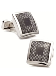 Tateossian London Black and White Checker Cufflinks BTS-8990 - Cufflinks | Sam's Tailoring Fine Men's Clothing
