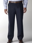 Hart Schaffner Marx Performance Navy Pleated Trouser 545389664883 - Trousers | Sam's Tailoring Fine Men's Clothing