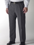 Hart Schaffner Marx Performance Grey Pleated Trouser 545389661883 - Trousers | Sam's Tailoring Fine Men's Clothing