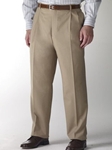Hart Schaffner Marx Performance Tan Pleated Trouser 545389659883 - Trousers | Sam's Tailoring Fine Men's Clothing