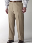 Hart Schaffner Marx Performance Tan Flat Front Trouser 545389659881 - Trousers | Sam's Tailoring Fine Men's Clothing