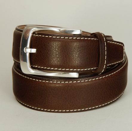 Coffee Full Grain Leather Calf Vachetta Belt BL105-02 - Robert Talbott ...