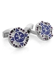 Tateossian London RT SW Britannia Crown Cufflinks - Purple CL2633 - Cufflinks | Sam's Tailoring Fine Men's Clothing