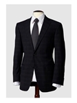 Hart Schaffner Marx Dark Navy Suit with Blue Windowpane 131766206062 - Suits | Sam's Tailoring Fine Men's Clothing