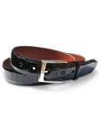 M-Clip Alligator Belts - Black Genuine Alligator Belt BT-BLK-GATR - Exotic Belts and Wallets | Sam's Tailoring Fine Men's Clothing