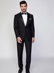 Paul Betenly Black Rocco/Roma F-F 100% W Tuxedo 6R0001 - Spring and Summer 2021 Collection Tuxedos | Sam's Tailoring Fine Men's Clothing