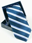 Ted Baker Navy Stripes Silk Tie SAMSTAILOR-5325 - Fall 2014 Collection Ties | Sam's Tailoring Fine Men's Clothing
