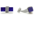 Robert Talbott Lapis with Sterling Silver Cuff Links LC1295-02 - Fall 2015 Collection Cuff Links | Sam's Tailoring Fine Men's Clothing