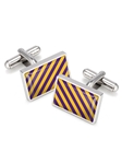 Purple & Gold Team Stripes Inlay Cufflink | M-Clip New Cufflinks Collection 2016 | Sams Tailoring