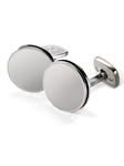 Brushed Stainless Bordered Round Cufflink  | M-Clip New Cufflinks Collection 2016 | Sams Tailoring