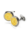 Yellow Alligator Carved Cufflink  | M-Clip New Cufflinks Collection 2016 | Sams Tailoring
