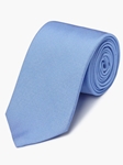 Blue Silk Cotton Blend Textured Tie | Fine Ties Collection | Sam's Tailoring Fine Men Clothing