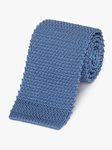 Blue Men's Classic Silk Knit Tie | Fine Ties Collection | Sam's Tailoring Fine Men Clothing