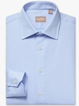 Blue Mini Twill Medium Spread Big And Tall Shirt | Big And Tall Shirts Collection | Fine Men Clothing