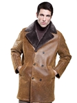 Rugged Whiskey Carson Men's Shearling Coat | Aston Leather Shearling Collection | Sam's Tailoring Fine Men Clothing